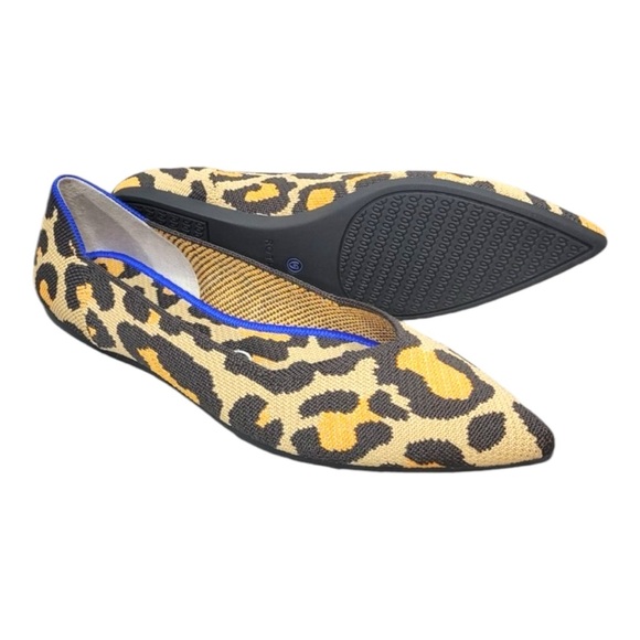 Rothys The Point Women's Size 10 US Big Cat Print Pointed Toe Slip On Flat Shoes - Picture 2 of 13